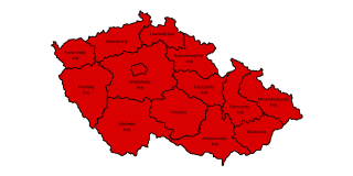 mapa ČR kraje transparent