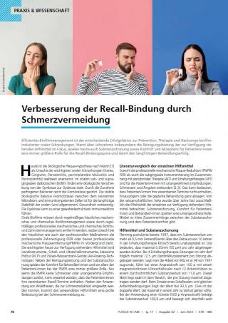 Cover recall durch Schmerzvermeidung